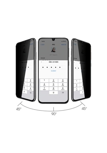 Galaxy A22 4G Davin 5D Privacy Cam Ekran Koruyucu Siyah