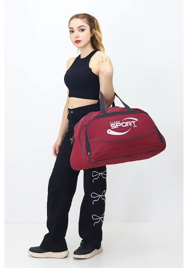 Kabin Boy Hostes Tipi Spor Valiz Seyahat Tatil El Ve Omuz Askılı Günlük Kullanım Ve Kıyafet Çantası Kırmızı