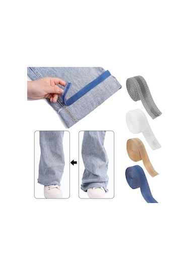 Novahub Siyah 3/10 M Kendinden Yapışkanlı Hızlı Pantolon Yapıştır Demir On Pantolon Kenar Kısaltma Jean Giyim Dikiş Makinesi Aks. 56708123