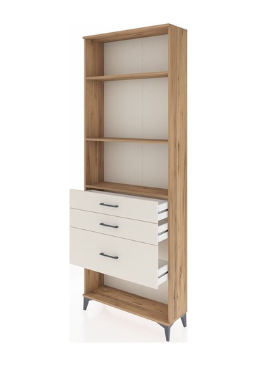 Arges Dolap 3 Raflı 3 Çekmeceli 88x30x243 Çam-aytaşı Atlas Çam