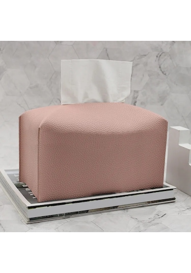 Mavi-basit Doku Kutusu Kutu Konteyner Deri Retro Tuvalet Pompalama Kutusu Araba Havlu Peçete Kağıtları Çanta Tutucu Kutusu Kasa Kılıfı Masa Dekor