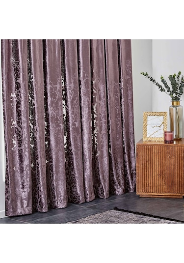 Karaca Home Volante Mürdüm Perde 12 Parça Çeyiz Seti Mürdüm