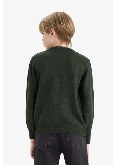 Defacto Erkek Çocuk Bisiklet Yaka Triko Kazak A4992a825wnkh354 Haki