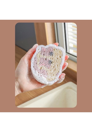 Kosona Ahşap Pulp Pamuklu Bulaşık Süngeri - Güçlü Lekesizleme, Yüksek Emici, Multifonksiyonel Mutfak Temizlik Aracı