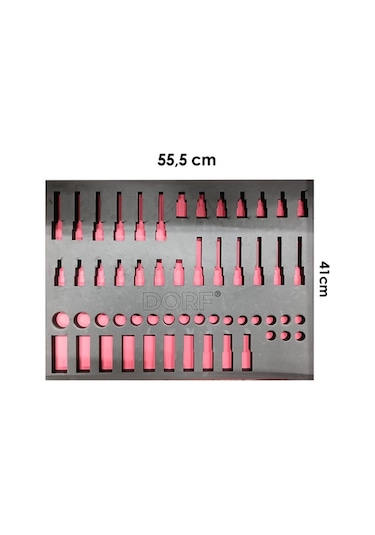 Dorf 55 Parça Lokma Seti Havalı Yıldız Torx Boş Eva Seti 55,5cm X 41cm