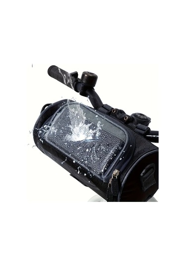 Willowhaven 1pc Siyah Yüksek Kalite Bisiklet Gidon Çantası - Ayarlanabilir Esnek Kayış Dayanıklı Motor Ve Bisiklet Ön Montaj Depolama Poşu Haki