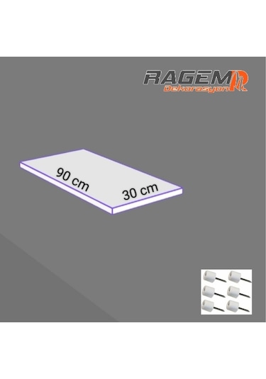 30x90 Beyaz Ahşap Raf Dolap İçi Raf