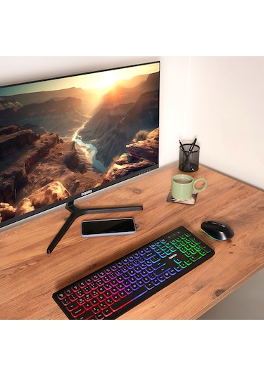 Everest Km-319bt Siyah 2.4g+bt1+bt2 Çoklu Cihaz Bağlantılı Q Set