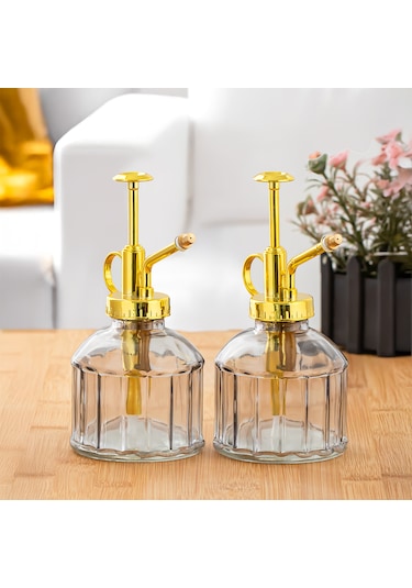 Perotti 15733 2li Gri Vintage Cam Bitki Sulama Şişesi Sulama Kabı