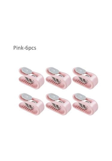 Aubyhe 6 Adet Mor Yorgan Döşeme Sabitleyici: İğnesiz, Kaymazsız, Görünmez Abs Plastiği Ev Evcil Hayvan Uyku Tutan Klip