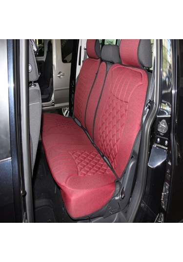 Lüx Oto Koltuk Minderi Full Set Takım -Kırmızı/Siyah Renk Takmat