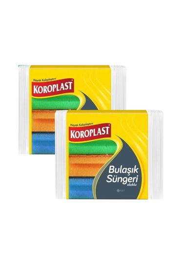 Koroplast Oluklu Bulaşık Süngeri 2 x 8'li