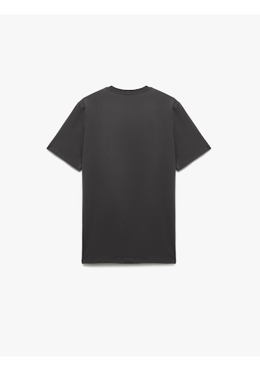 Koton Pamuklu Kısa Kollu Bisiklet Yaka Erkek Basic Tişört Antrasit 6wam10062hk Antrasit