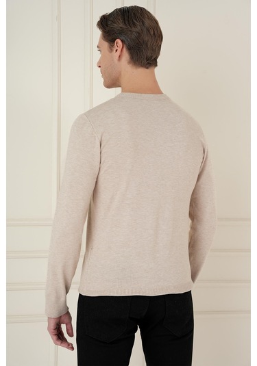 Tr 875 Slim Fit Bej Klasik Triko Bej