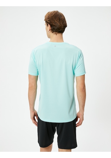 Koton Spor Tişört Reflektör Baskılı Kısa Kollu Bisiklet Yaka Mınt 4Sam10035Nk Mint Koton Spor Tişört Reflektör Baskılı Kısa Kollu Bisiklet Yaka Mınt 4Sam10035Nk Mint