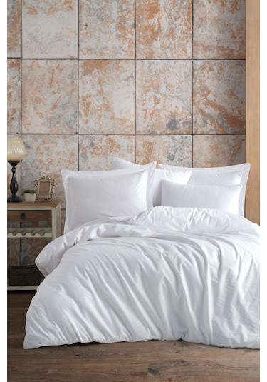 Varol 162443258 Battal Boy King Size Nevresim Takımı 57 Tel Beyaz