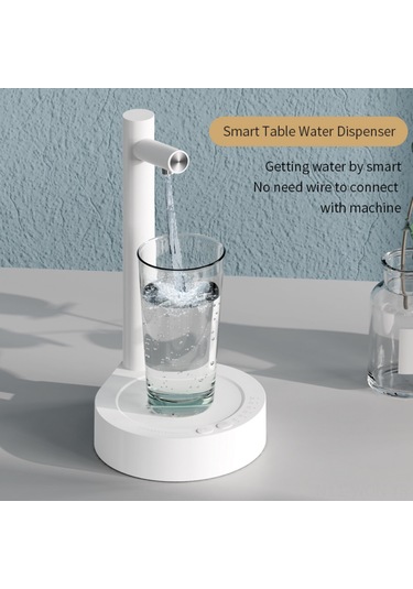 Neevoyu Masaüstü Elektrikli Su Pompa, 4w 1800mah Batarya, Paslanmaz Çelik, Type-c Şarj, Otomatik Su Alma, Soğuk Su, Aw03 Modeli Beyaz