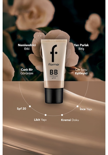 Flormar Doğal Bitişli SPF20 BB Krem - Bb Cream - 001 Fair - 8690604535385