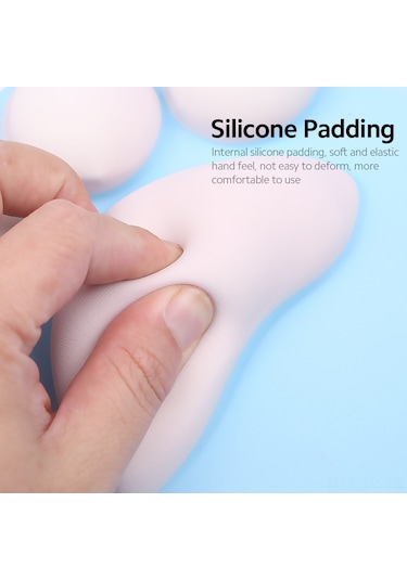 Skycity Kedi Parmaklı Silikon Kaymaz Önlüğü Fare Padı - Ofis Ve Oyun İçin El Desteği - Pembe