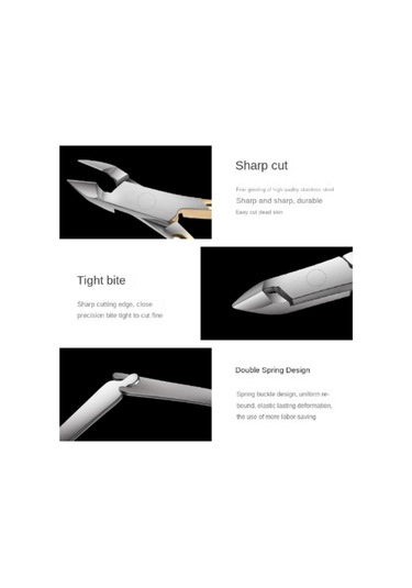 Shineyee Pembeleşme Ve Tırnak Kenarı Kırıkları Kaldıran Profesyonel Paslanmaz Çelik Tırnak Budama Makası - D501 Modeli