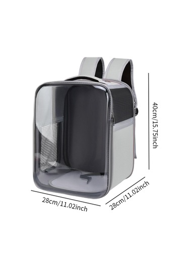 Suntek Kedi Sırt Çantası Taşınabilir Şeffaf Ön Köpek Gri