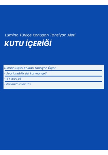 Lumino JN-163B İngilizce Konuşan Tansiyon Aleti