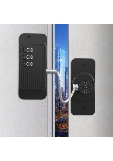 Suntek Çekmeceler Windows Şifreli Kilit Buzdolabı Kilidi Siyah