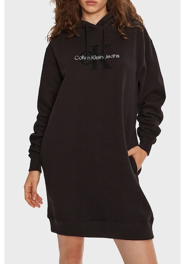 Calvin Klein Bayan Elbise J20j224685 Beh Siyah Siyah