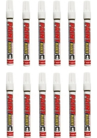 Mercure Bilyeli Markalama Kalemi Kırmızı 12 Adet Diğer