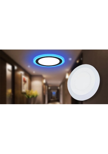 Çift Renkli Led Panel Mavi-Beyaz 6+3W Iki Renkli Spot Lamba