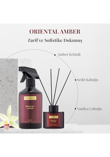 Maxrosa Oriantal Amber Oda Koku Seti Gül