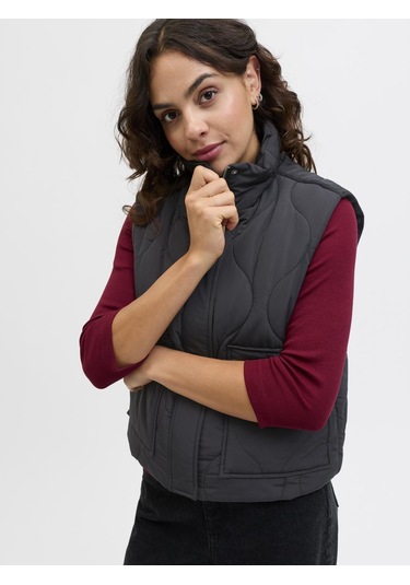 Kadin Dik Yaka Kapitone Yelek - Serena - 12278852 Black