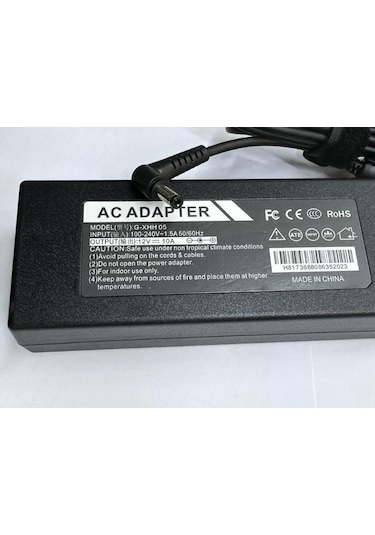 12 Volt 10 Amper Adaptör 12 Volt 10 Amper 5.5 Mm 2.5 Mm Adaptör