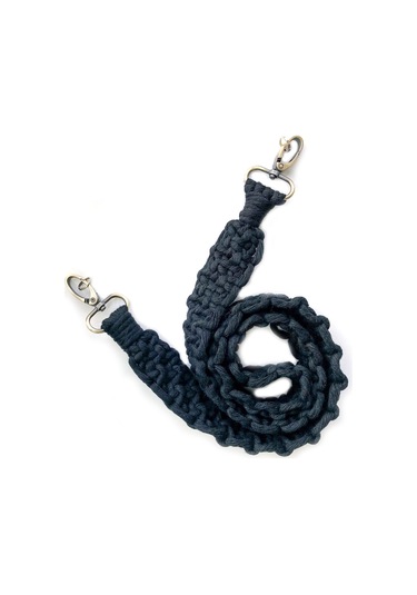 120cm El Dokuma Kamera Askısı Bohem Tarzı Çanta Omuz Askısı Çapraz Askı İpi - Siyah