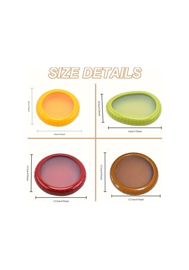 Brightnova 4 Parça Büyük Kapasiteli Kırmızı Yeşil Sarı Turuncu Meyve Saklama Kutusu Taze Tutucu Hava Geçirmez Bpa Free Buzdolabı Organizasyonu İçin Dayanıklı Abs Plastik -