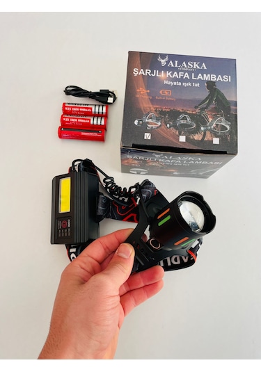 Alaska Company Çok Fonksiyonlu En Güçlü Kafa Feneri Siyah
