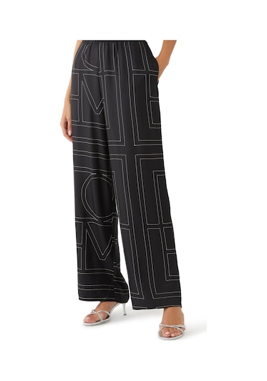 Toteme Şık Monogram Ipek Pantolon Siyah