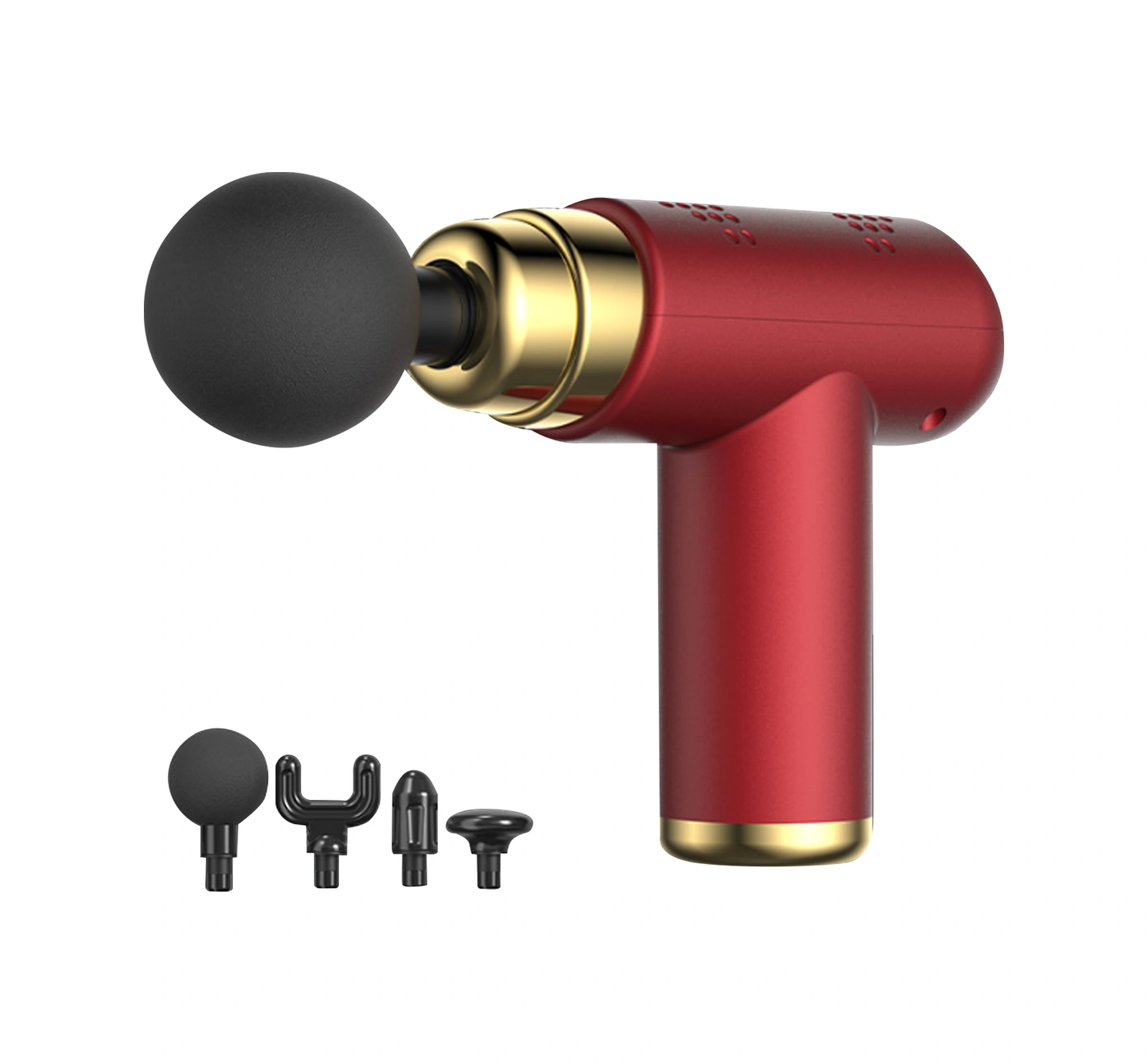 Padalink Kas Geliştirici Masaj Aleti: 6 Seviye Titreşim Hızı, 4 Değiştirilebilir Uç, 1200mah Pil, Tip-c Şarj Kablosu - Kırmızı Kırmızı