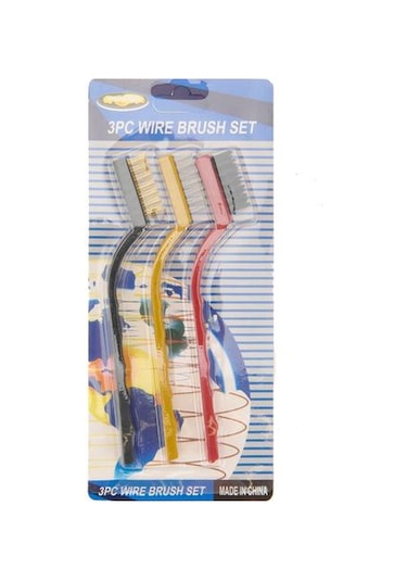 Kpm 3'lü Tel Fırça - Renkli - 16 Cm