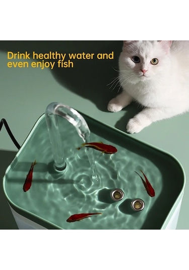 Jıalan Ultra Sessiz Kedi Su Çeşmesi Filtre Akıllı Otomatik Pet