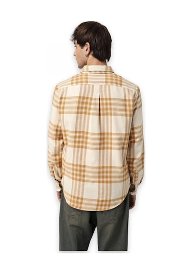 Timberland Tb0a6v4x Midweight Flannel Check Gömlek Sarı Erkek Gömlek Sarı
