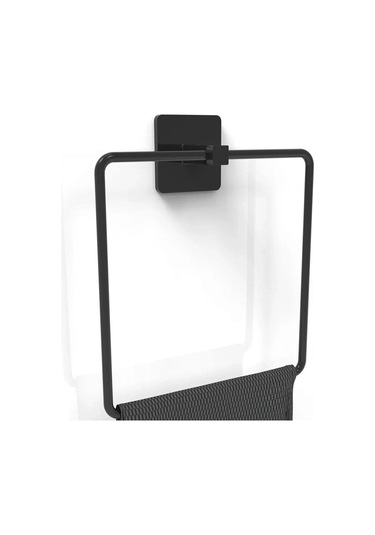 Sıladanal Kendiliğinden Yapışkanlı Siyah Paslanmaz Metal Kare Havluluk Açık Bej