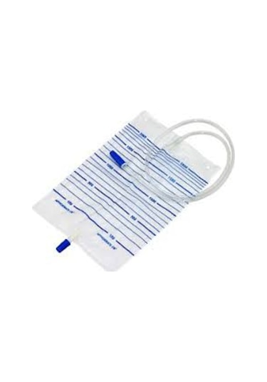 5 Adet Idrar Torbası Düz Musluklu Şeffaf 2000 Ml