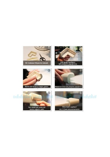 Evokids Kauçuk Köşe Koruyucu 4'Lü (Kahve) Çok Renkli