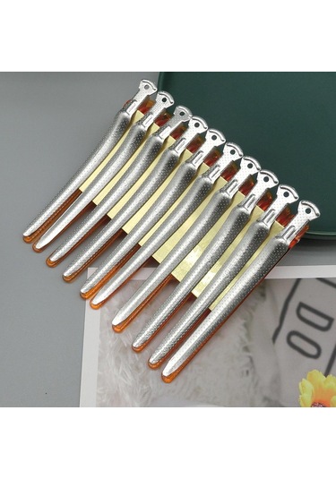 Suntek 10 Adet Kuaför Salonu Kesit Klipleri Kelepçeleri Turuncu Turuncu