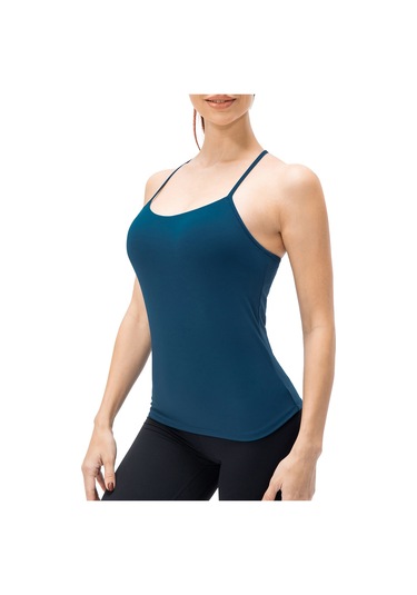 Jeemson Kadınlar İçin Çapraz Askılı Spor Sütyenli Atlet - Derin Mavi Xl Boy Koyu Mavi
