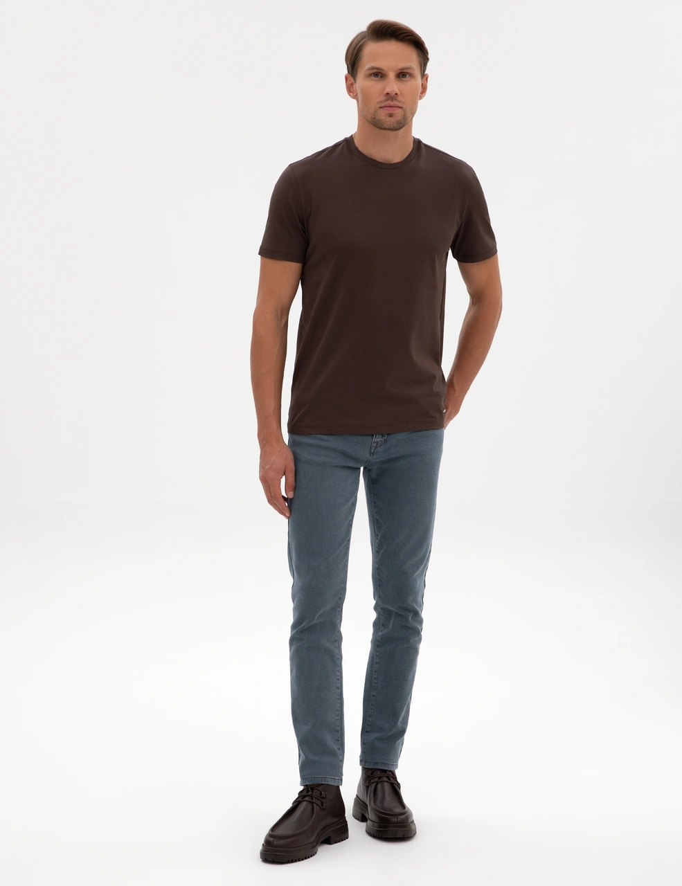 Pierre Cardin Erkek Kahverengi Tişört Basic 50320102-vr029 Kahverengi