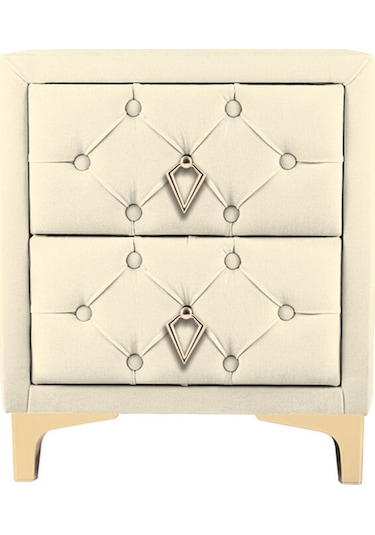 Ruby 2 Çekmeceli Komodin-gold Model Kapitoneli Yatak Odası İki Çekmeceli Komodin&şifonyer Modelleri