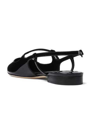 Jimmy Choo Didi Patente Deri Balerin Ayakkabılar Siyah
