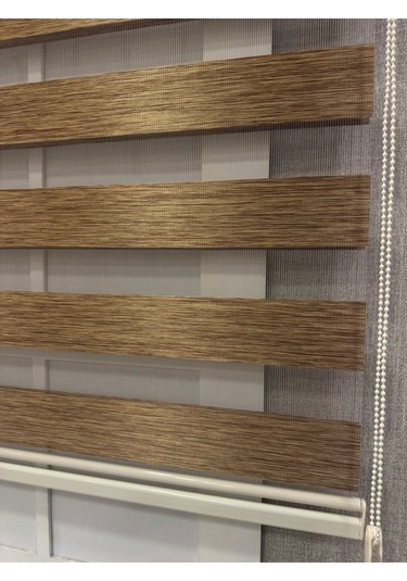 Donatti Bambu Zebra Stor Güneşlik Perde Kahverengi Kahverengi